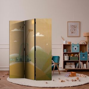 Paravent - Dreamy Traveler - Giraffe Driving a Car on a Beautiful Sunny Day