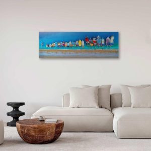 Tableau - Colourful Boats (1 Part) Narrow