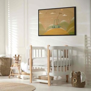 Tableau - Dreamy Traveler - A Cheerful Giraffe Driving a Car on a Sunny Day