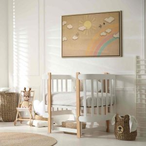 Tableau - Holiday Sky - Sunny Day with a Rainbow and Flying Birds