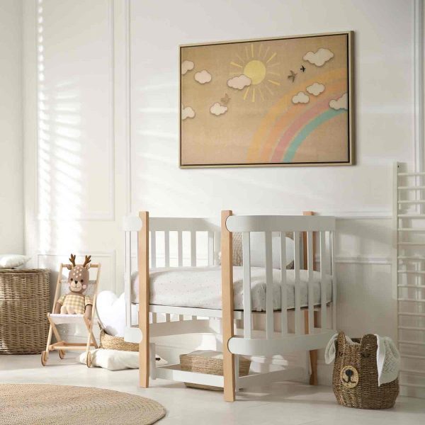 Tableau - Holiday Sky - Sunny Day with a Rainbow and Flying Birds