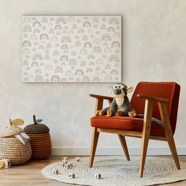 Tableau - Spring - Pastel Rainbows with Hearts on a Rainy Day