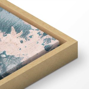 Tableau - Mountainous Coast with Trees and Rocks in Light Pastel Blues