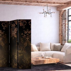 Paravent - Baroque Ornaments in Patinated Gold and Bronze - Retro Motif