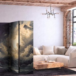 Paravent - Epic Play of Light: The Sun Battling for Dominance Over the Clouds