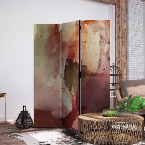 Paravent - Rose Abstraction - Spilled Watercolor Paint in Spring Colors