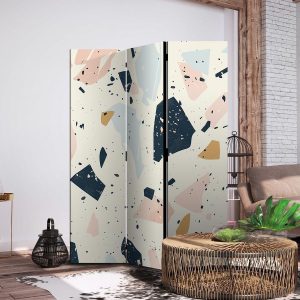 Paravent - Terrazzo with Large - Scaled Stones in Subdued Colors