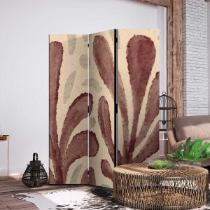 Paravent - Waving Leaves - Irregular Plant Shapes in the Style of Matisse