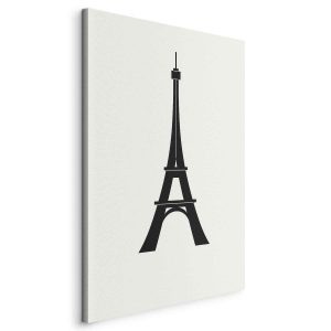 Tableau - Eiffel Tower Simple Graphics in Black and White