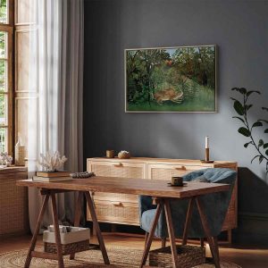 Tableau - Le Lion ayant faim se jette sur l'Antilope (Henri Rousseau)