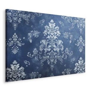 Tableau - Retro Ornament Decorative Motif in Worn Blues