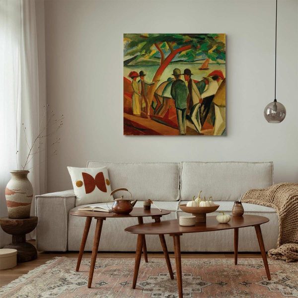 Tableau - Spaziergänger am See (August Macke)