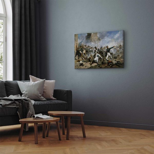 Tableau - The death of Pedro Velarde y Santillán during the defence of the Monteleon Artillery Barracks (Joaquín Sorolla y Bastida)