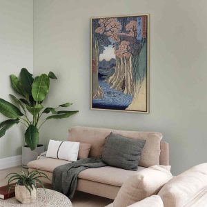 Tableau - The monkey bridge in the Kai province from the series 'Rokuju-yoshu Meisho zue' (Utagawa Hiroshige)