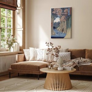 Tableau - The monkey bridge in the Kai province from the series 'Rokuju-yoshu Meisho zue' (Utagawa Hiroshige)