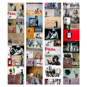Tapisserie murale - Banksy - a collage