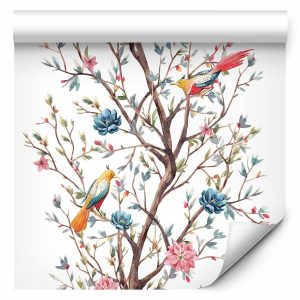 Tapisserie murale - Birds on a Flowering Twig