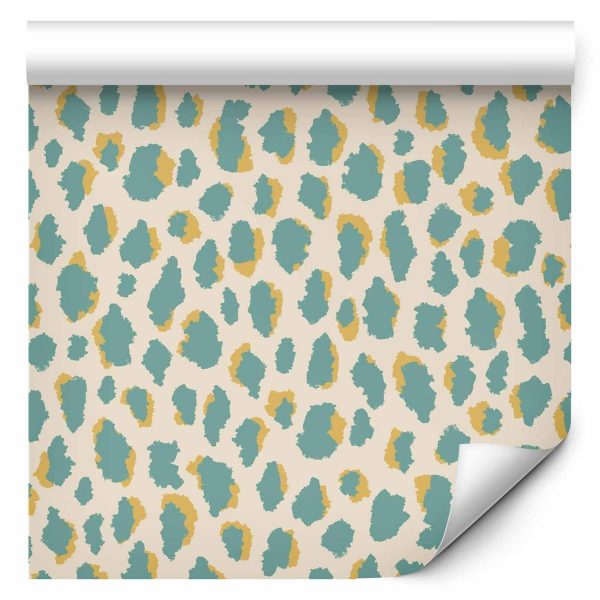 Tapisserie murale - Giraffe Pattern - animal pattern in turquoise spots on a light background