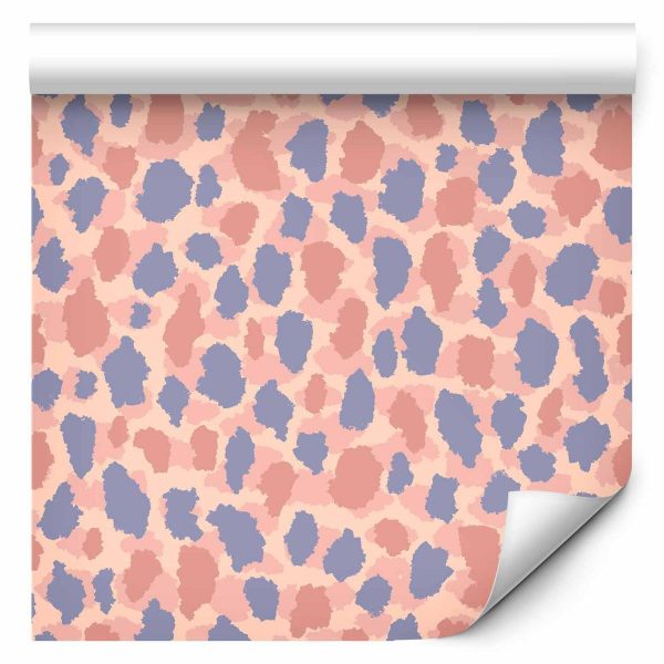 Tapisserie murale - Giraffe Pattern - colorful animal pattern in blue-pink spots