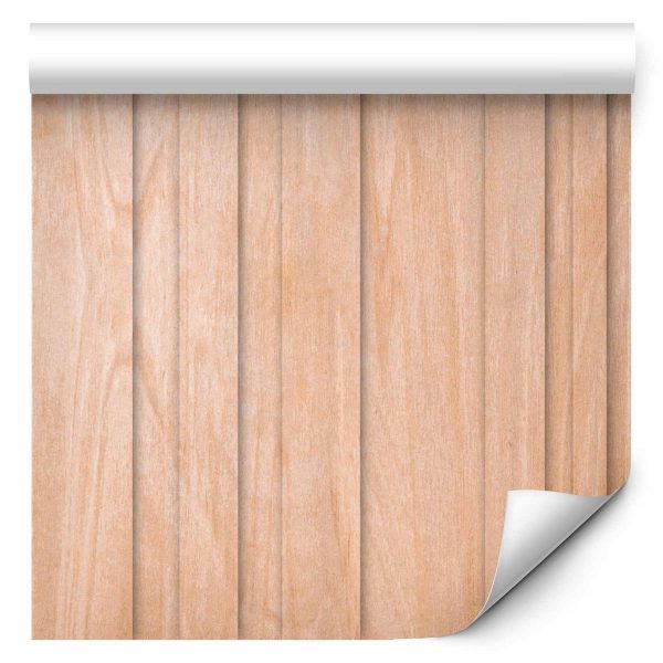 Tapisserie murale - Light Wood - Vertical panels in a warm beige shade