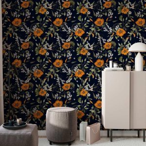 Tapisserie murale - Orange Bloom