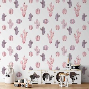 Tapisserie murale - Pink Cacti