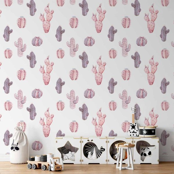 Tapisserie murale - Pink Cacti