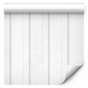 Tapisserie murale - Vertical Lines - White background with a delicate wood pattern vertically