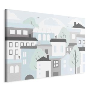 Tableau - Colorful Town (1 Part) Wide