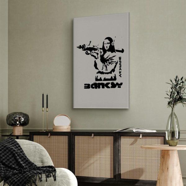 Tableau - Contrast Duel (1-part) - Banksy on Mural with Mona Lisa