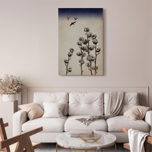 Tableau - Cotton Branches (1 Part) Vertical