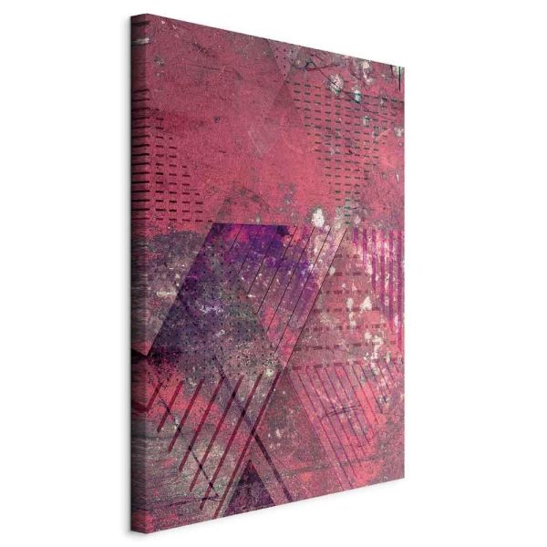 Tableau - Crimson Abstraction (1 Part) Vertical