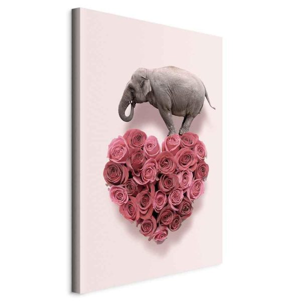 Tableau - Elephant Lover (1-part) - Elephant Amid Pink Flowers