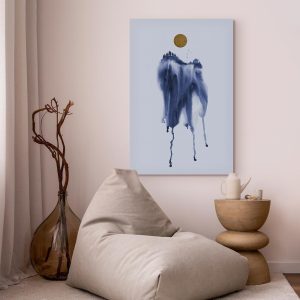 Tableau - Forest in Watercolors (1-part) - Blue Hue Landscape Abstraction