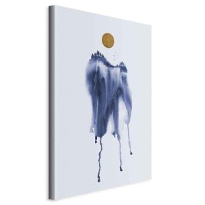 Tableau - Forest in Watercolors (1-part) - Blue Hue Landscape Abstraction