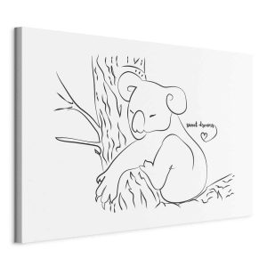 Tableau - Quiet Charm of Nature (1-part) - Sleeping Koala in Black and White