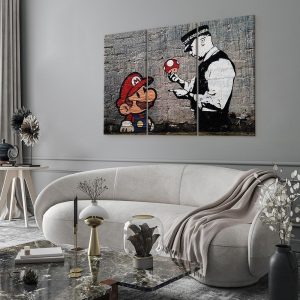 Tableau - Super Mario Mushroom Cop by Banksy