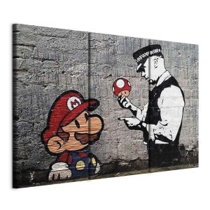 Tableau - Super Mario Mushroom Cop by Banksy