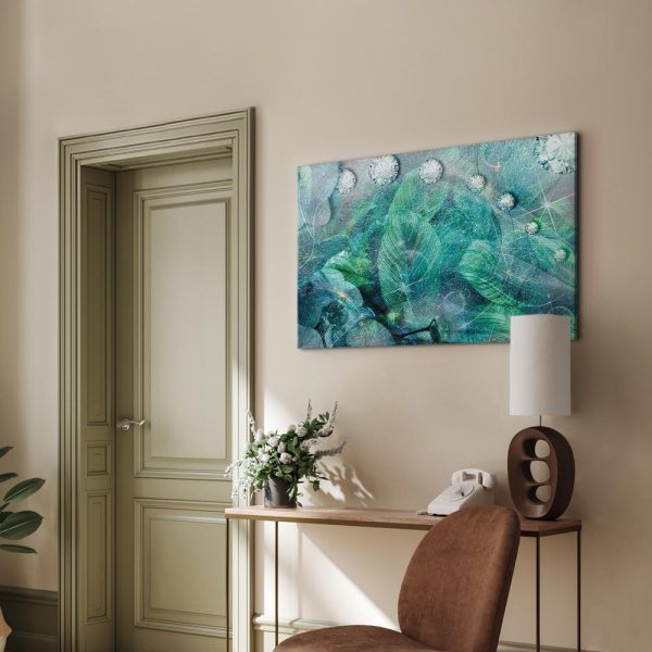 Tableau - Turquoise Leaves (1 Part) Wide