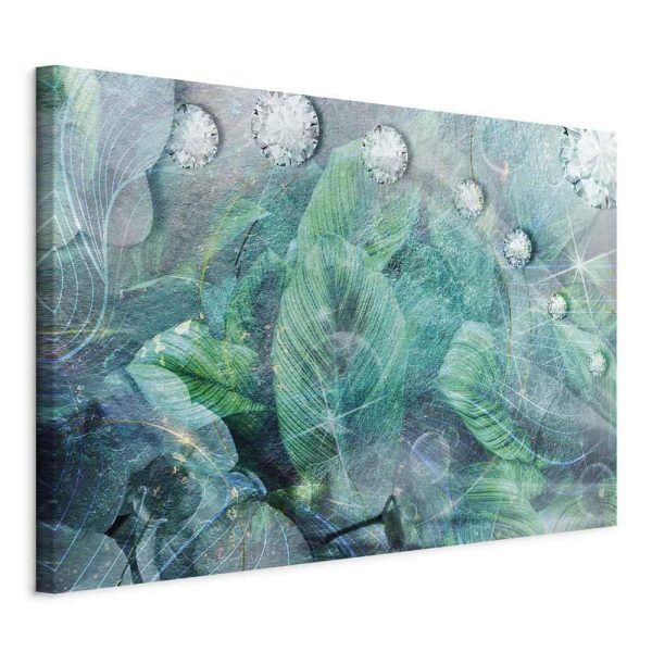 Tableau - Turquoise Leaves (1 Part) Wide