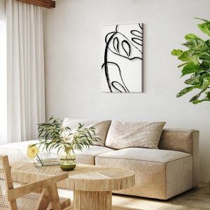 Tableau - White Monstera (1 Part) Vertical