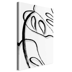 Tableau - White Monstera (1 Part) Vertical