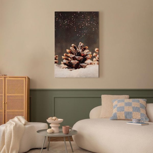 Tableau - Winter Pine Cone (1 Part) Vertical