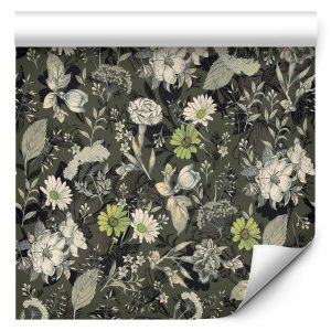 Tapisserie murale - Fragrant flowers and herbs - green