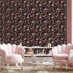 Tapisserie murale - Fragrant flowers and herbs - plum