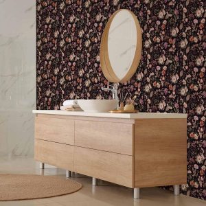 Tapisserie murale - Fragrant flowers and herbs - plum