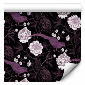 Tapisserie murale - Peonies and pheasants