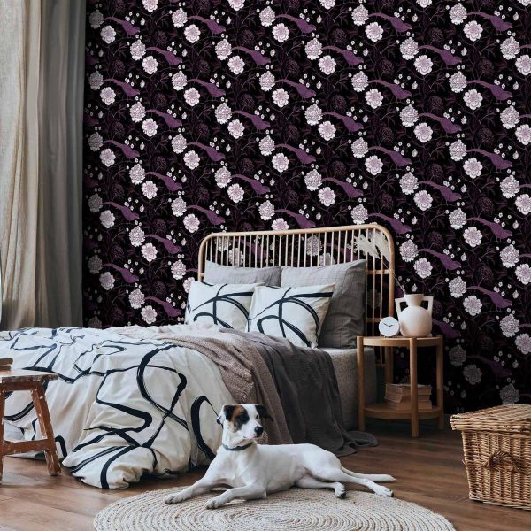 Tapisserie murale - Peonies and pheasants