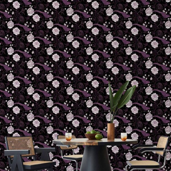 Tapisserie murale - Peonies and pheasants