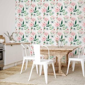 Tapisserie murale - Peonies on white background